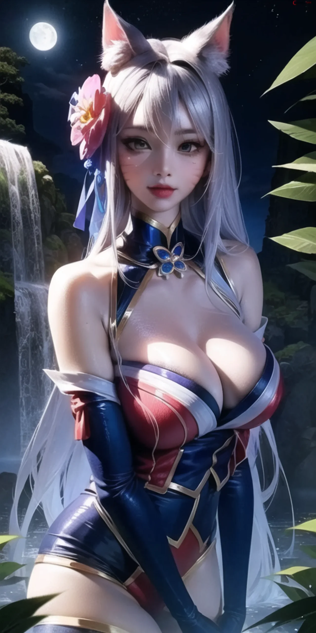 ảnh sex Ahri anime đang đọc sách với vẻ ngoài thông thái và xinh đẹp