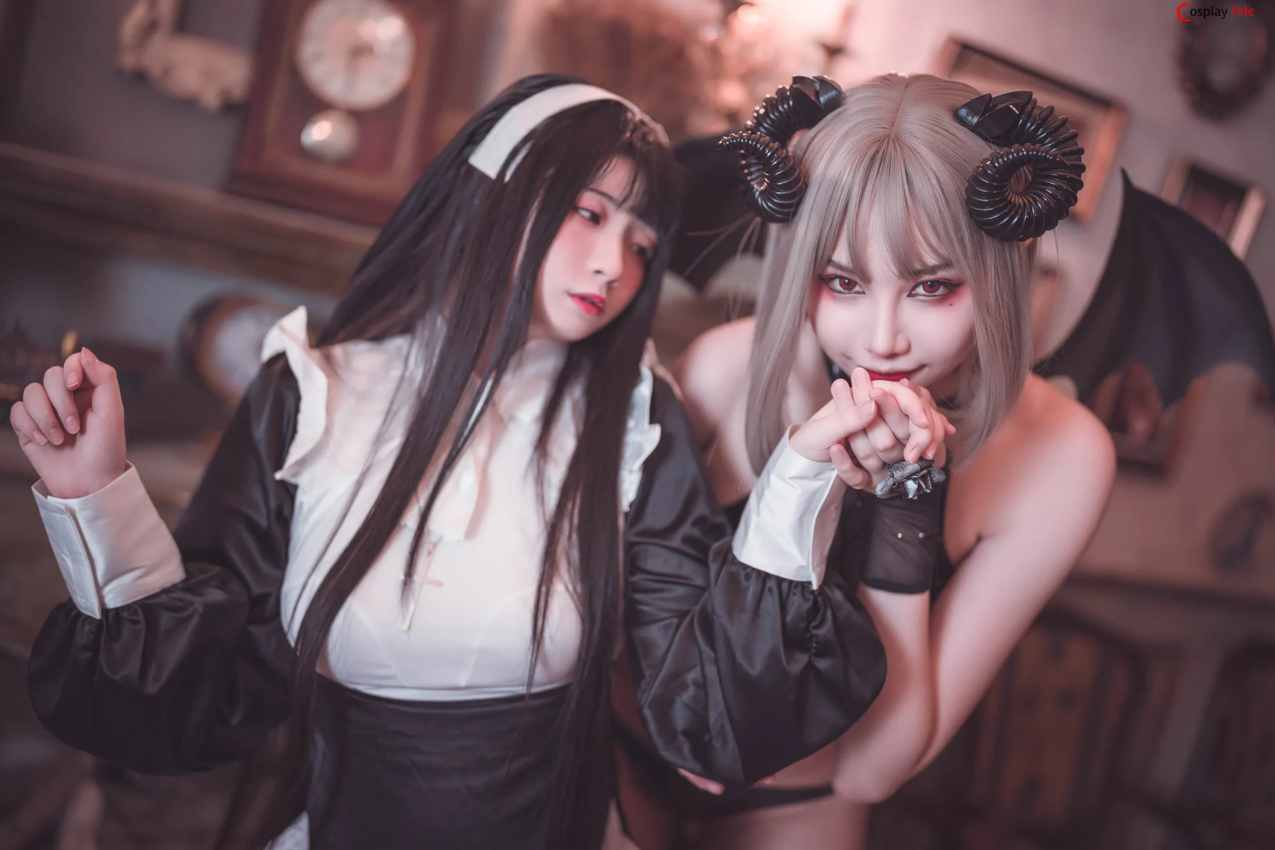Ảnh cosplay nữ tu và ác quỷ sắc nét cho hình nền máy tính