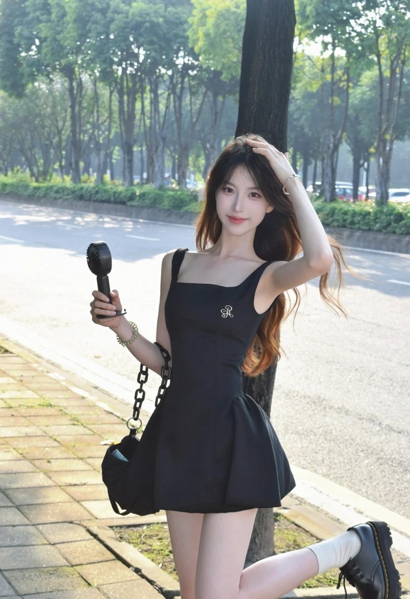 Ảnh gái xinh mặc váy ngắn tạo dáng chuyên nghiệp như mẫu ảnh bìa tạp chí