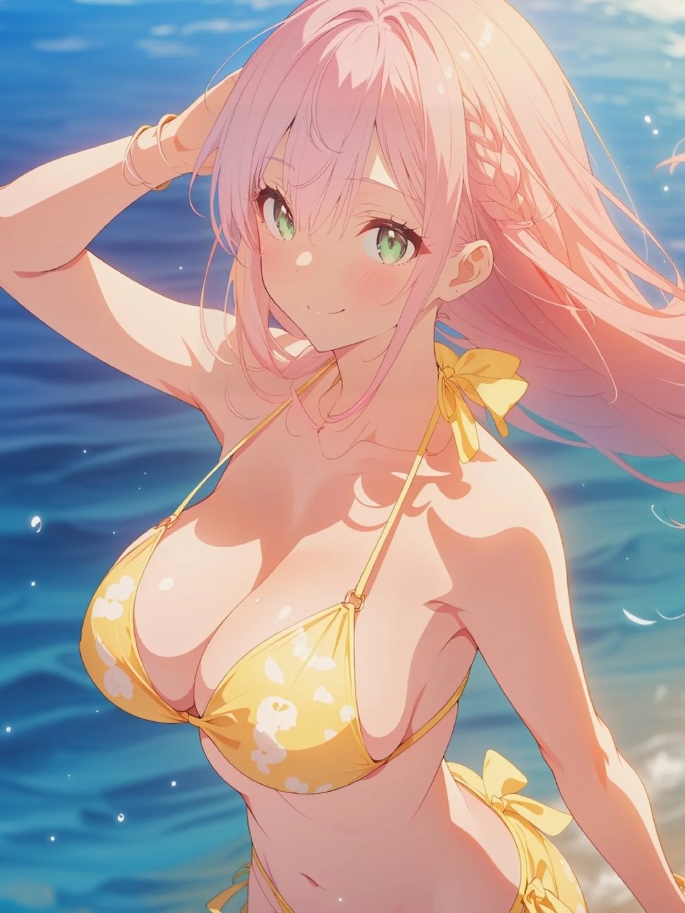 Anime ngực bự diện váy ngủ mỏng manh đầy khiêu gợi