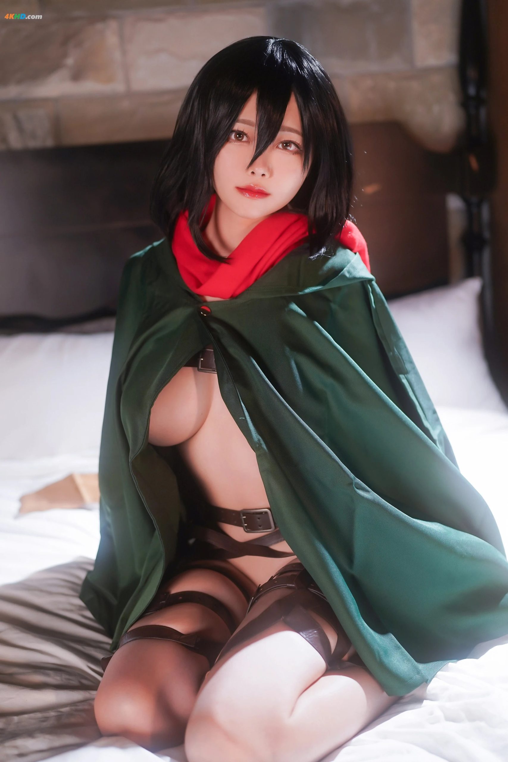 Cosplay Mikasa Ackerman diện bikini thể thao đầy nóng bỏng