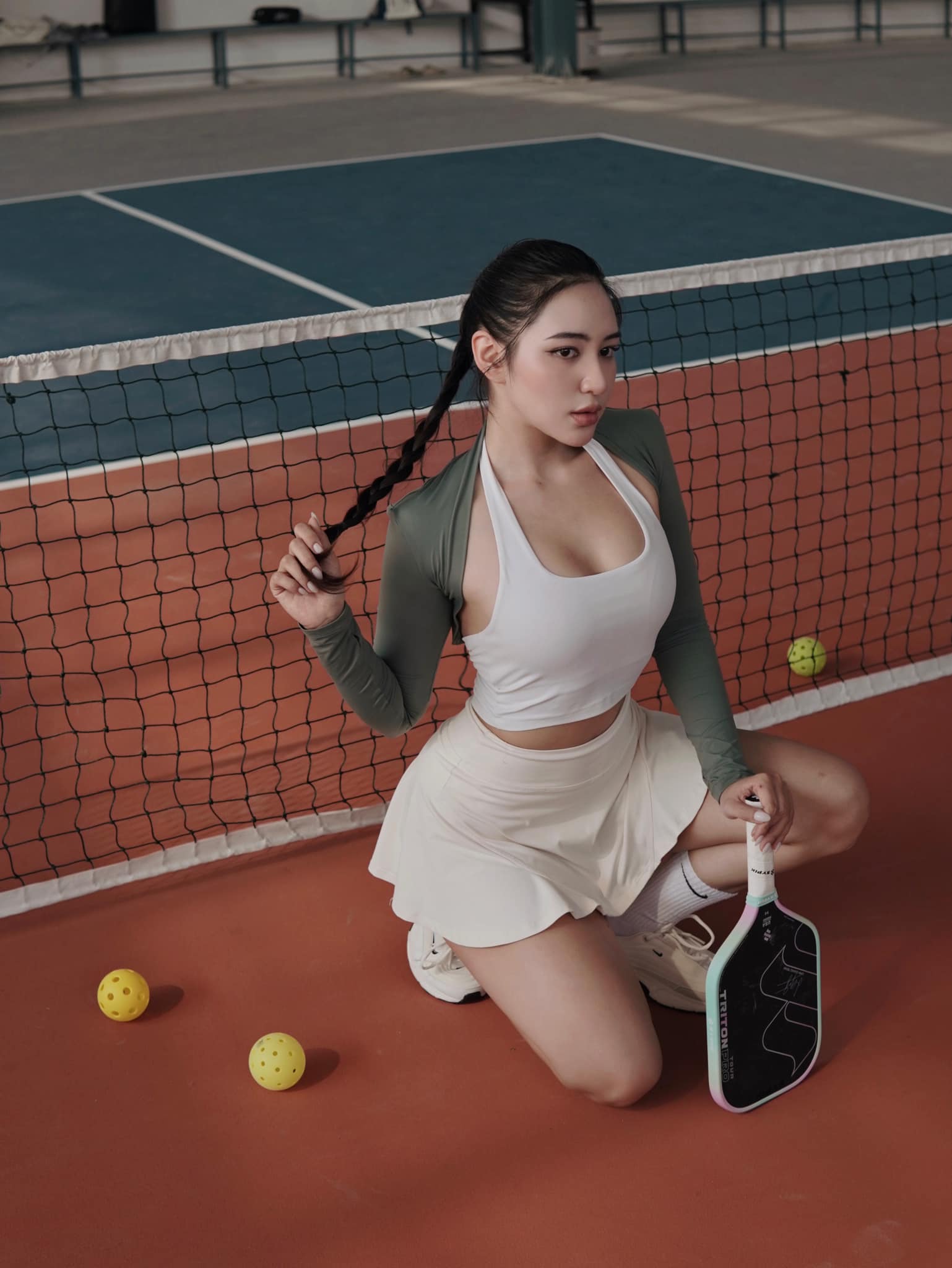 Girl xinh pickleball thu hút ánh nhìn bởi nét xinh xắn và sexy