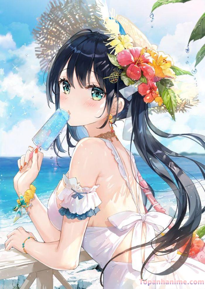 ảnh anime bikini tắm biển 24