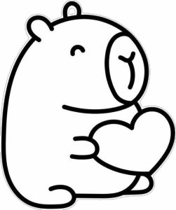 119+ Tuyệt Phẩm Tranh Tô Màu Capybara Cute Đáng Yêu Cho Bé