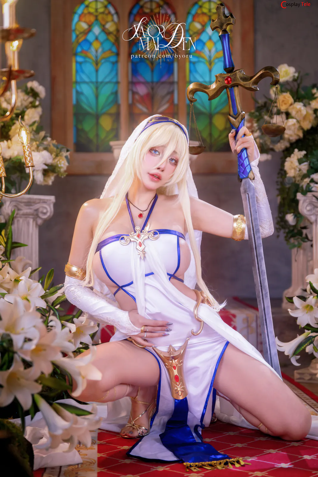 Byoru cosplay Sword Maiden xinh đẹp lôi cuốn với vẻ đẹp gợi cảm hiện đại