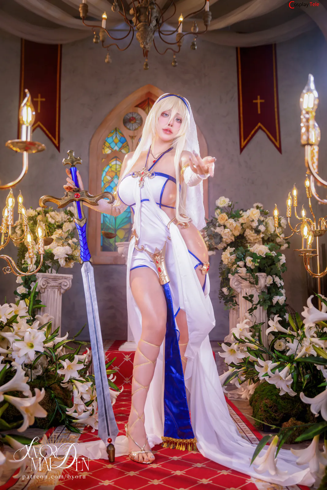Cosplay Sword Maiden xinh đẹp rạng rỡ với vóc dáng múp rụp 4K