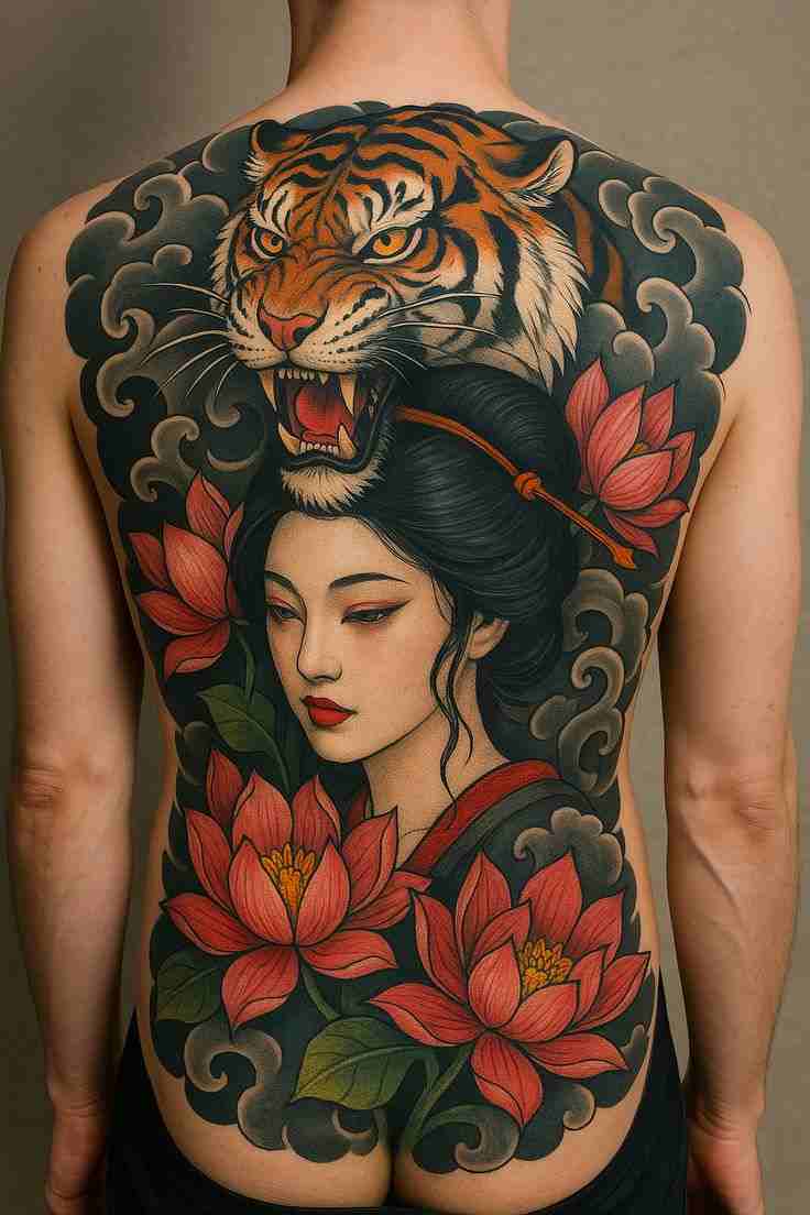 Hình Xăm Nhật Cổ Full Lưng 11
