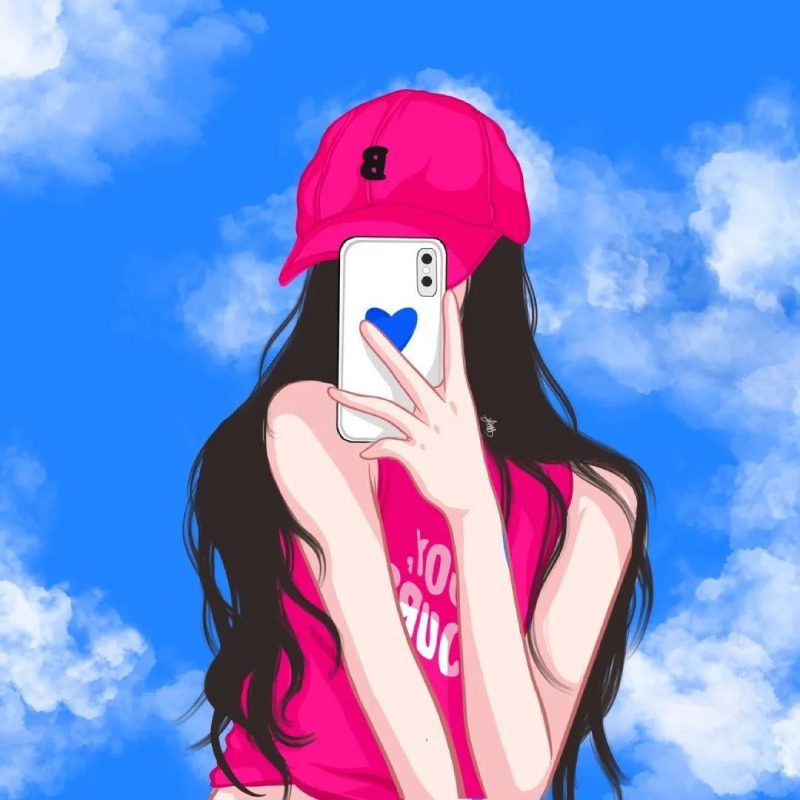 ảnh anime nữ che mặt 8