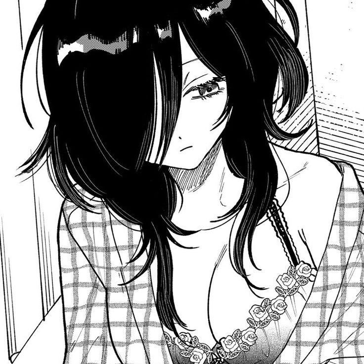 Ảnh Anime Nữ Đen Trắng 21