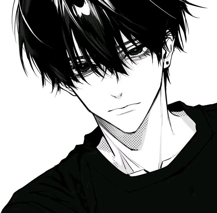 hình Anime Trắng Đen 7
