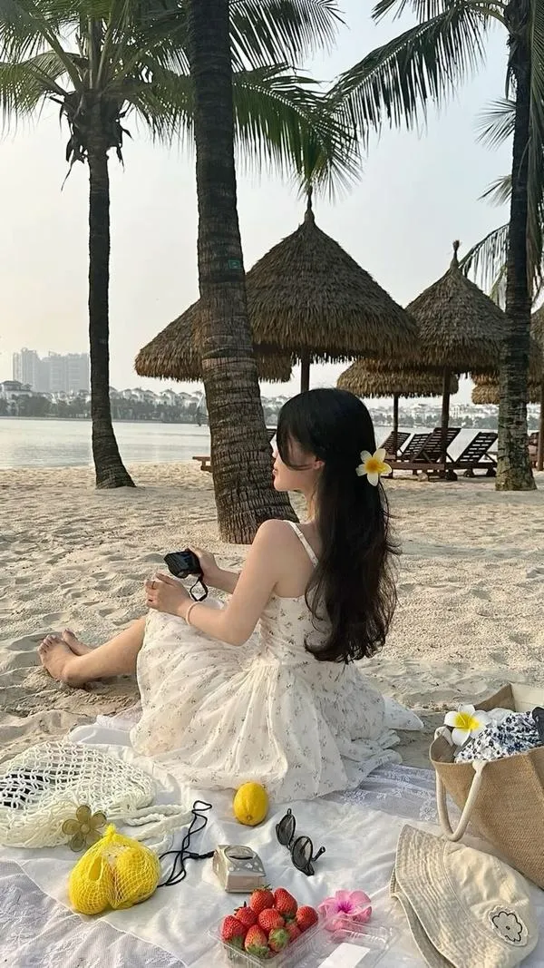 Ảnh Gái Đi Biển Che Mặt 76