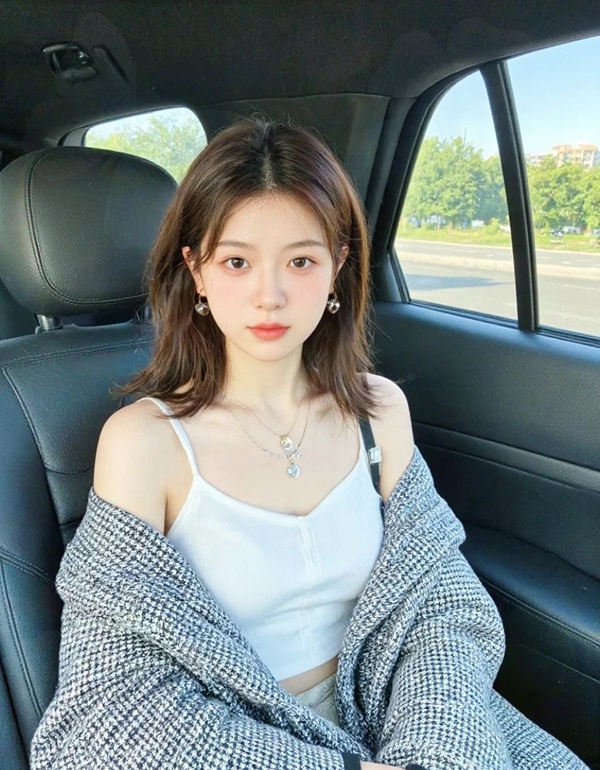 Ảnh Gái Xinh Tóc Ngang Vai 2k3 34