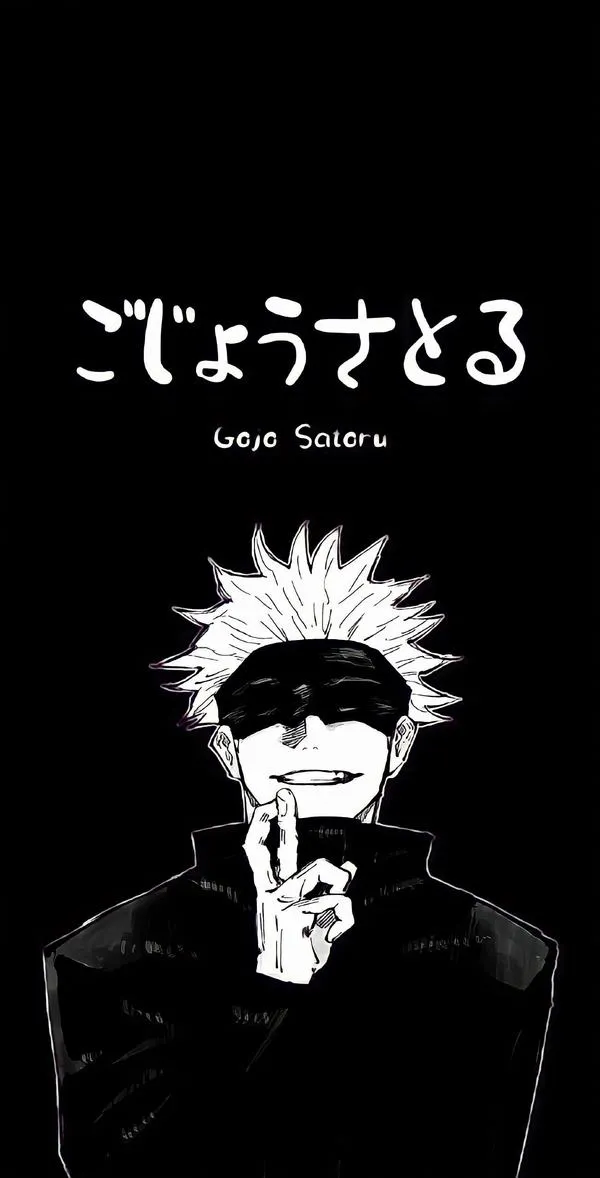 Hình Ảnh Gojo Manga Trắng Đen 65