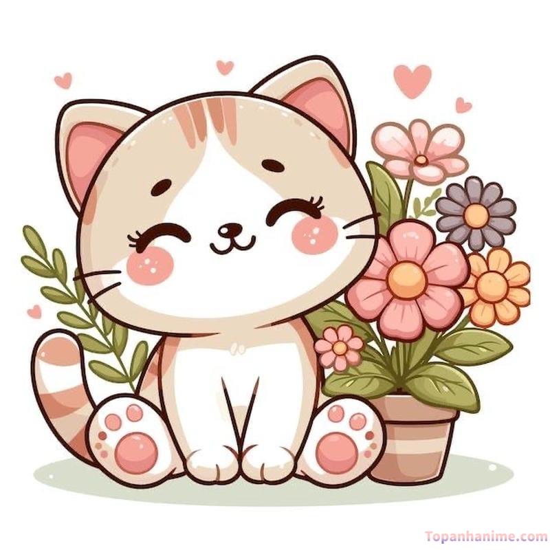 ảnh mèo chibi 11