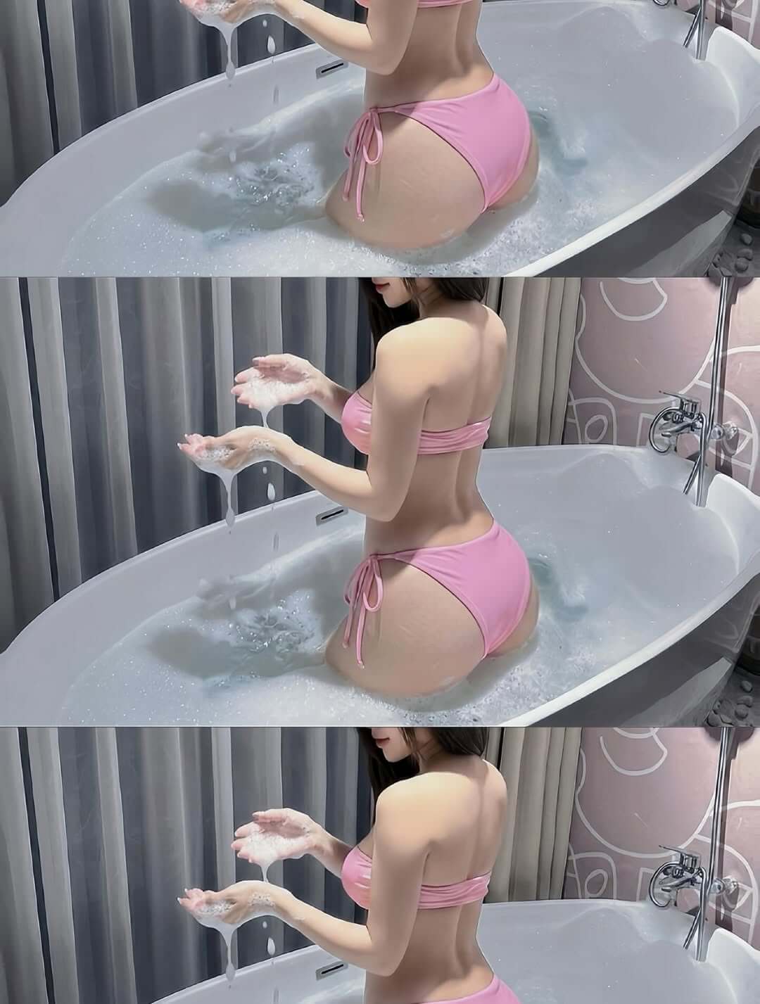 Hot girl tắm hồ bơi thu hút mọi ánh nhìn bởi ánh mắt biết nói gợi cảm