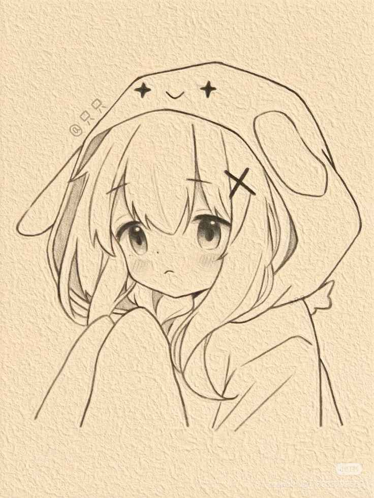 Hình Vẽ Anime Cute 1
