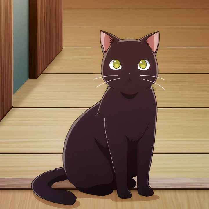 Mèo đen anime 4