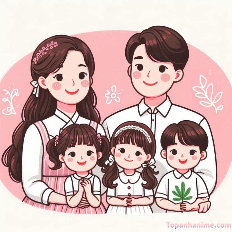 ảnh gia đình chibi 30