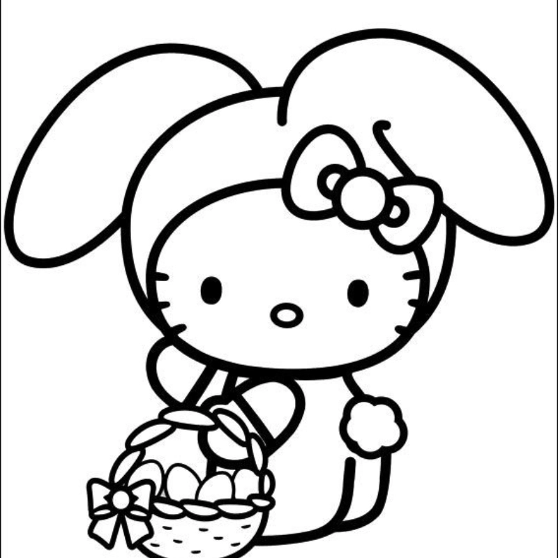 Hello Kitty tô màu 10